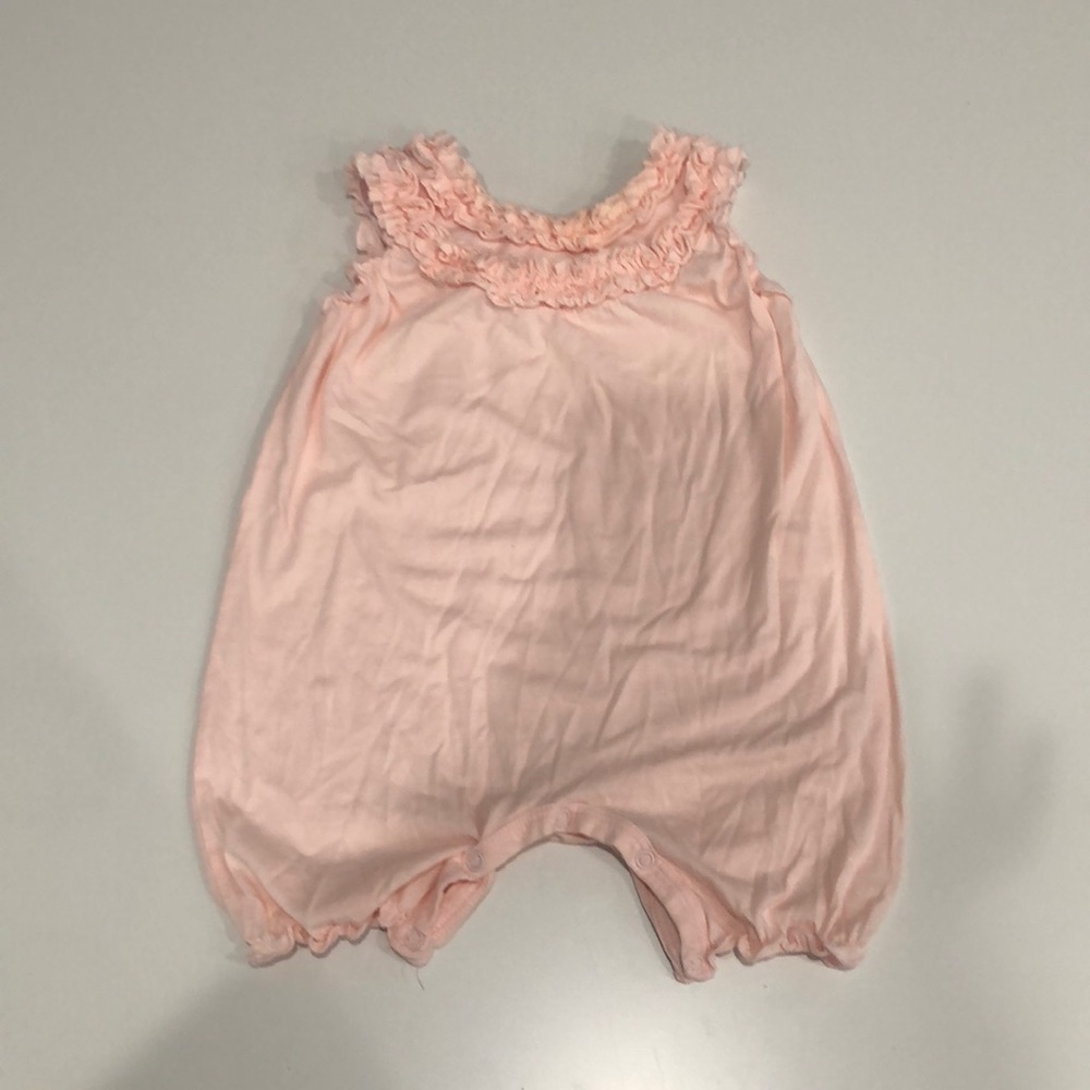 Feather Baby Double-Ruffle Romper
